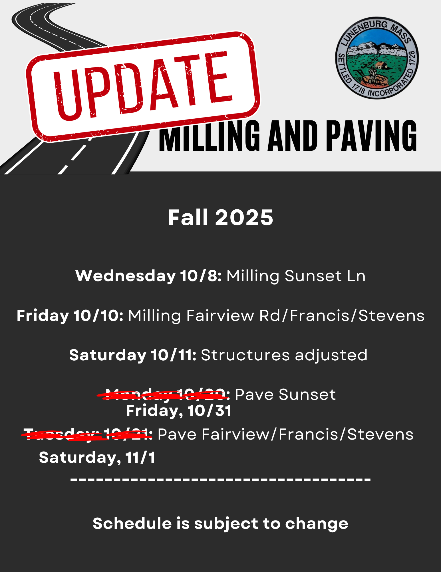 2025 October Milling and Paving