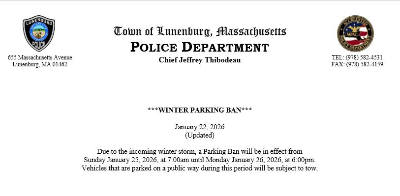 Parking Ban PD Release