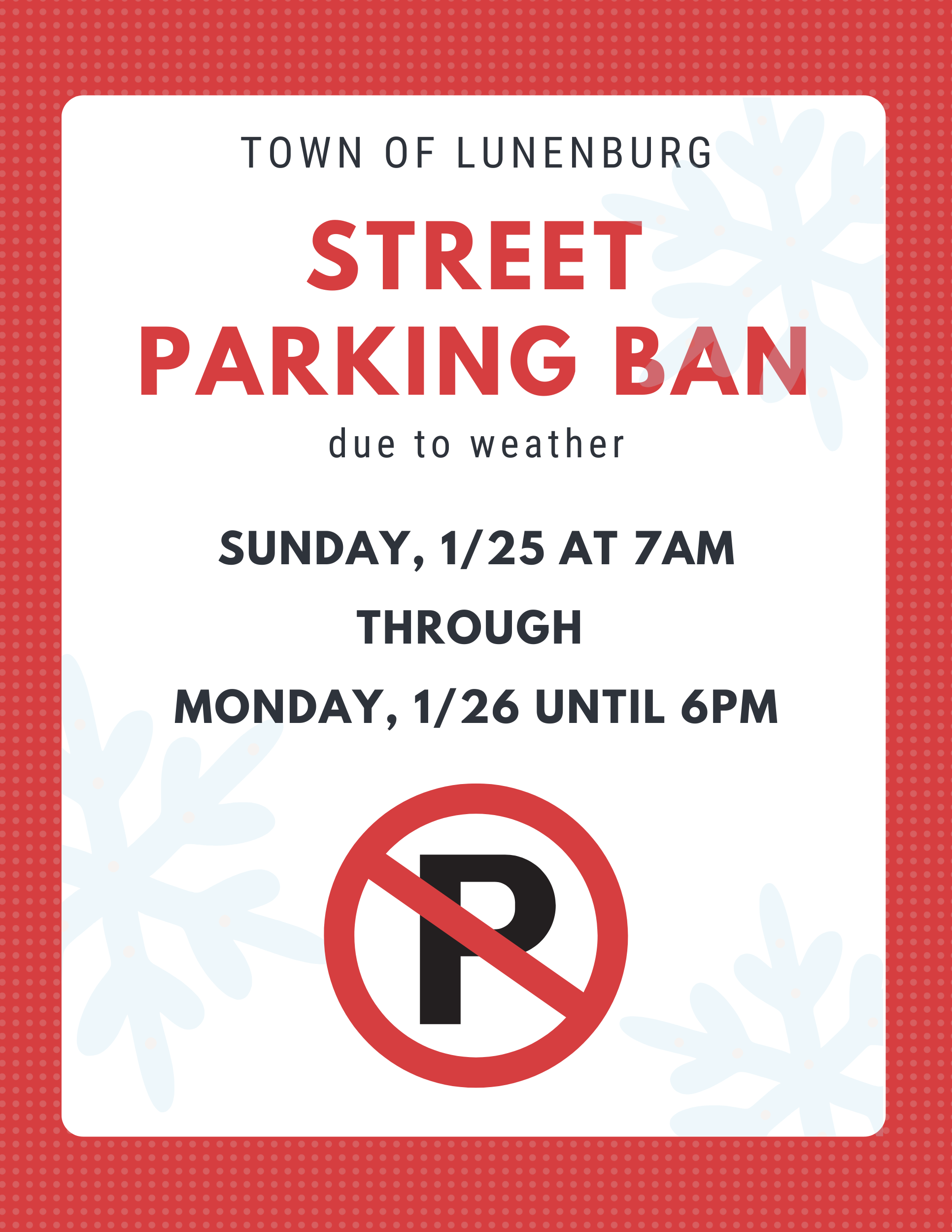 Parking Ban 1/22/26